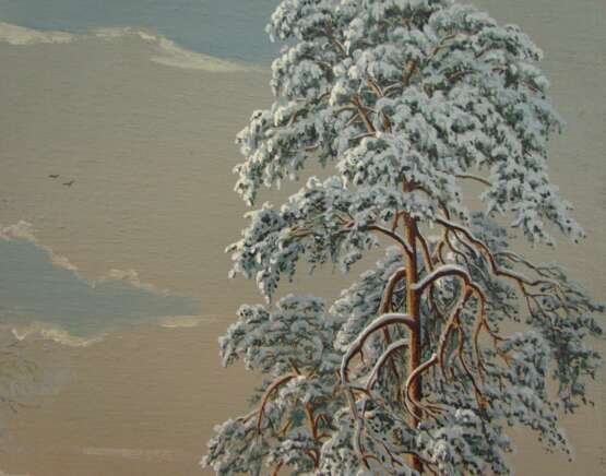 Painting “Winter landscape”, S. Karpenko, Canvas, Oil paint, Realist, Landscape painting, 2010 - photo 3