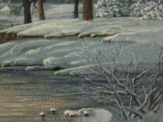 Painting “Winter landscape”, S. Karpenko, Canvas, Oil paint, Realist, Landscape painting, 2010 - photo 4