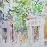 Drawing “The gate of the city, after a hot day.”, Paper, Watercolor, Impressionist, Landscape painting, 2020 - photo 1