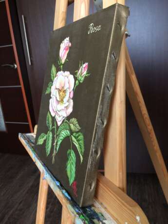 Painting “May rose may rose”, Canvas, Acrylic paint, Impressionist, Still life, 2020 - photo 2