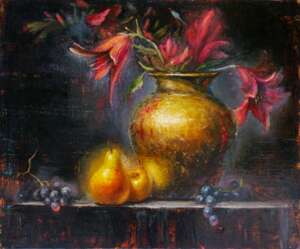 Still Life with Lilies and Pears