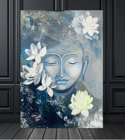Painting “Young Buddha”, Canvas, Oil paint, Pop Art, Mythological, 2020 - photo 3