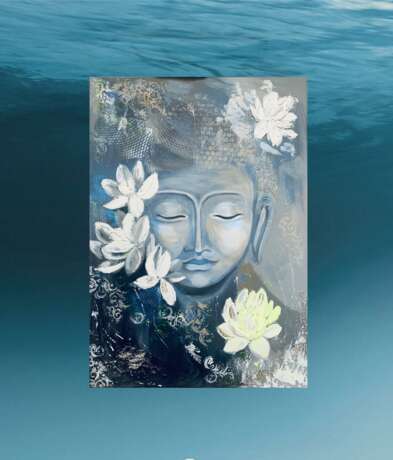 Painting “Young Buddha”, Canvas, Oil paint, Pop Art, Mythological, 2020 - photo 4