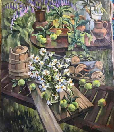 Painting “Still life in the garden”, Canvas, Oil paint, Realist, Still life, 2019 - photo 1