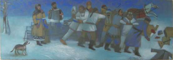 Painting “Wall to wall.”, Canvas, Oil paint, Historical genre, 2012 - photo 1