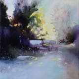 Painting “Winter harmony”, Canvas, Oil paint, Abstractionism, Landscape painting, 2020 - photo 1
