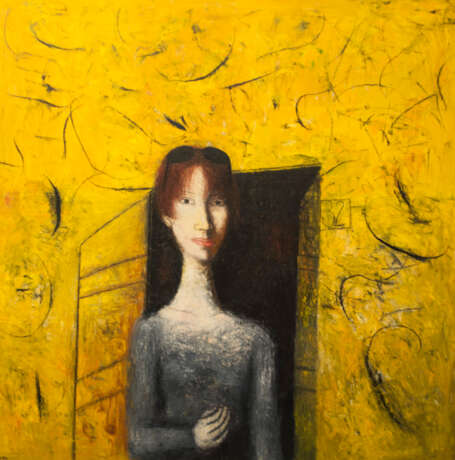 Painting “The girl from 32 apartments”, Canvas, Oil paint, Postmodern, Everyday life, Russia, 2007 - photo 1
