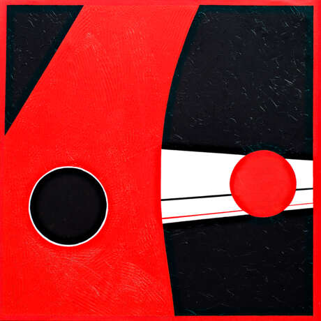Gemälde „Geometrische Figuren Nr. 2“, Leinwand, Acrylfarbe, Abstractionismus, Animalistisches, 2020 - Foto 1