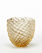 Orange clear glass vase of the series