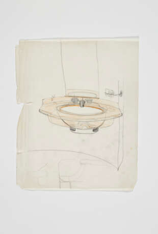 Carlo Scarpa. Study for bathroom sink in Casa Zentner - Foto 1