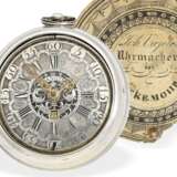 Pocket watch: English paircase verge watch with date, signed Langin London, ca. 1740 - фото 1