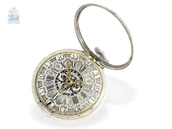 Pocket watch: English paircase verge watch with date, signed Langin London, ca. 1740 - photo 2