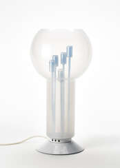 (Attributed) | Five-light table lamp with opalescent blown glass diffuser
