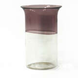 Barbini. Cylindrical vase with mouth in colorless transparent and clear amethyst blown glass - Foto 1