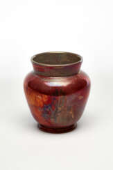 Glazed ceramic vase decorated in polychrome
