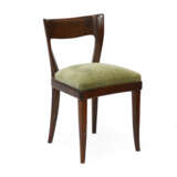 Figli di Amedeo Cassina. Solid wood chair with padded seat covered in green alcantara - фото 1