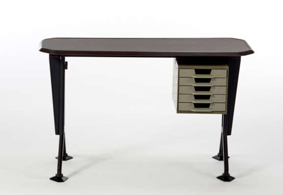 BBPR (Barbiano di Belgiojoso, Peressutti, Rogers). Typist table with five drawers of the series "Arco" - фото 1