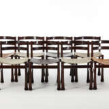 Eight chairs with solid mahogany wood structure - Foto 1