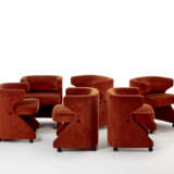 Gianni Moscatelli. * Lot of six armchairs model "Poney" - Foto 1