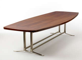 * Large meeting table with edged and wood veneered top