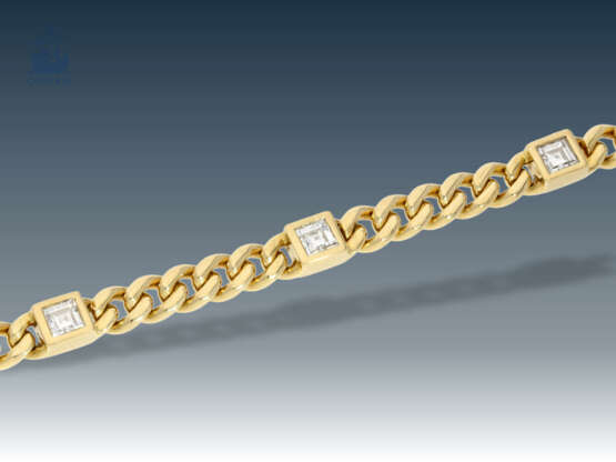 Armband: dekoratives und massives Goldschmiedearmband mit feinen Diamanten, ca. 1,05ct - фото 3