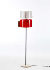 Floor lamp with black painted metal structure