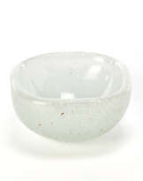 Cup in transparent colorless bubbles glass