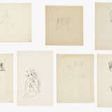 Gio Ponti. Miscellany of seven sketches of different subjects and epochs dating back to the 1930s and 1950s - Foto 1