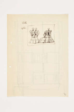 Gio Ponti. Miscellany of seven sketches of different subjects and epochs dating back to the 1930s and 1950s - фото 2