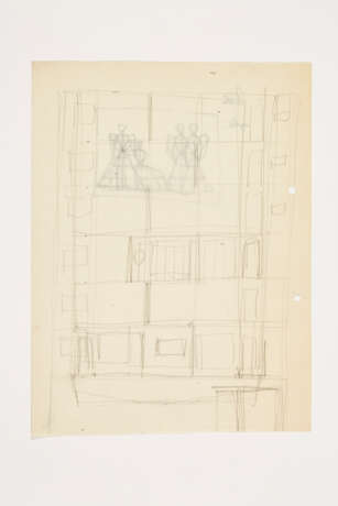 Gio Ponti. Miscellany of seven sketches of different subjects and epochs dating back to the 1930s and 1950s - photo 3