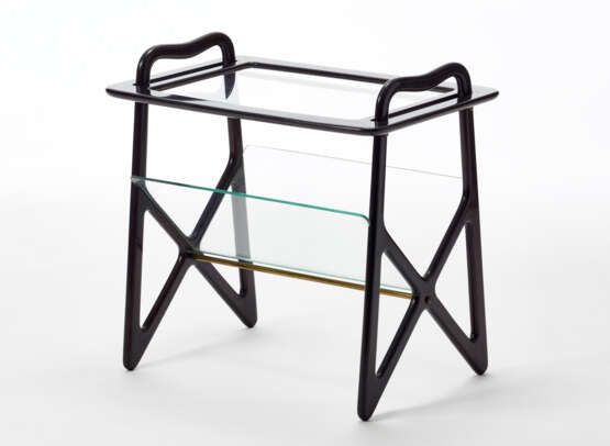 Magazine rack in solid mahogany wood structure - фото 1