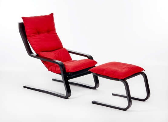 Carlo Battista Berruti. Armchair with footrest model "Long Waves" - фото 1