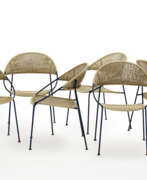 Gastone Rinaldi ( 1920-2006 ). Lot of six outdoor chairs model "DU41"