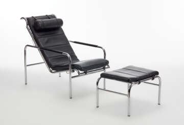 Chaise longue adjustable in two positions with footrest model "920 Genni"