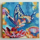 Painting “'Butterfly'”, Canvas, Oil paint, Impressionist, Landscape painting, 2019 - photo 1