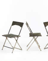 Four folding chairs