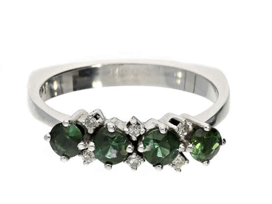 Ring: eleganter vintage Turmalin/Diamant-Damenring - фото 1