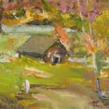 Gemälde „Der warme Herbst“, Leinwand, Ölfarbe, Sozialistischer Realismus, Landschaftsmalerei, 1980е - Foto 1