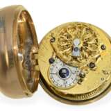 Pocket watch: rare paircase verge watch with enamel painting and jewels, Freres Wiss & Menu a Geneve ca. 1770 - photo 1