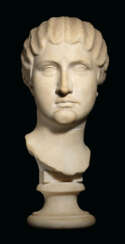 A ROMAN MARBLE PORTRAIT HEAD OF A WOMAN