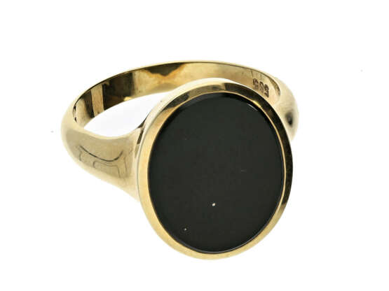 Ring: außergewöhnlicher Goldschmiedering mit Onyx - Foto 1