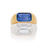 MAGNIFIQUE BAGUE SAPHIR ET DIAMANT, VERDURA - photo 1