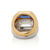 MAGNIFIQUE BAGUE SAPHIR ET DIAMANT, VERDURA - photo 3