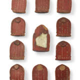 A GROUP OF ELEVEN GILT-LACQUERED TERRACOTTA VOTIVE PLAQUES, ... - photo 2