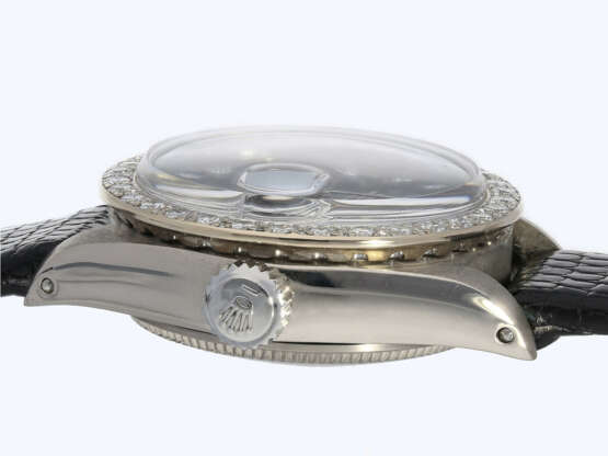 Armbanduhr: Luxusmodell einer vintage Damenuhr von Rolex von 1972, Referenz 6917 in der seltenen 18K Weißgoldausführung mit Brillantlünette und Diamantzifferblatt - фото 4