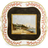 Hausmaler-Tablett mit Ansicht der Brühl'schen Terrassen - фото 1