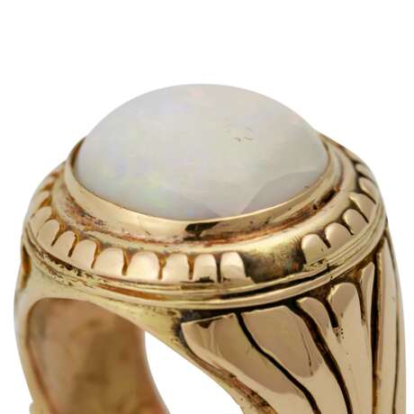 Massiver Ring mit weißem Opalcabochon - фото 5