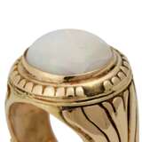 Massiver Ring mit weißem Opalcabochon - Foto 5