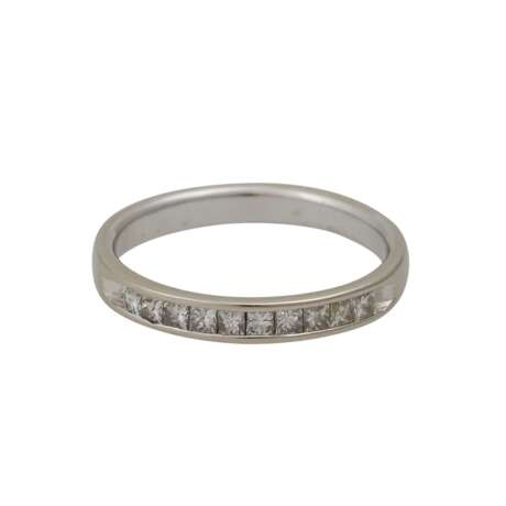 Halbmemoire Ring mit Prinzessdiamanten zusammen ca. 0,40 ct, - фото 1