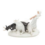 MEISSEN, Große Porzellan Figurengruppe „Mädchen mit Ziegen“ - Foto 3